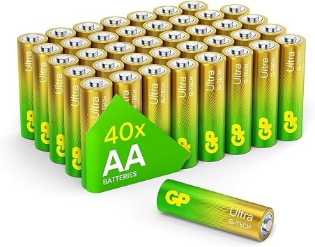 GP Batteries AA batteries AA pack of 18 Ultra Alkaline disposable double aa batteries 1.5v 10 year shelf life for toys fairy lights camera household applications LR6 Basic AA Battery Amazon exclusive