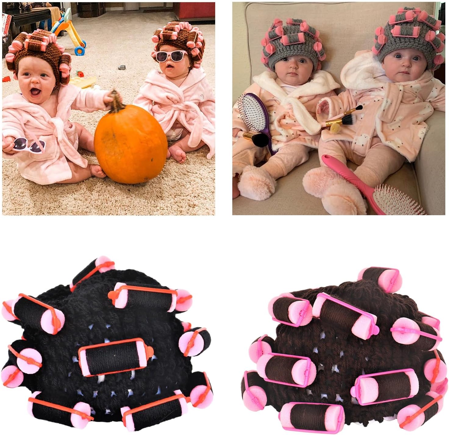 hejhncii Prank Knit Curler Hair Hat for Female Unisex Cool Curly Wig Street Photo Cap Funny Pullover Cosplay Headpieces Funny Curly Ha
