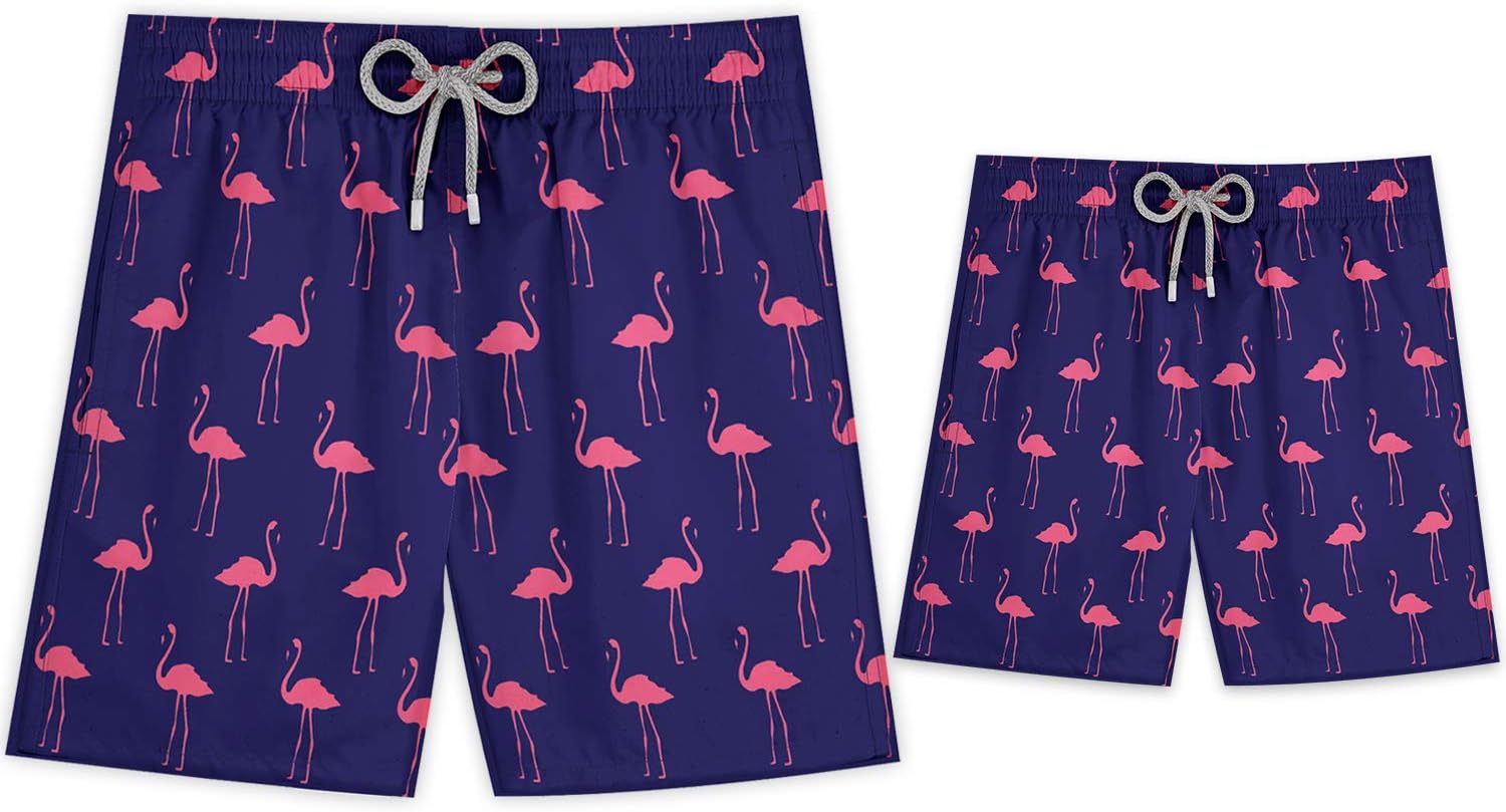 Father and Son Matching Swim Trunks