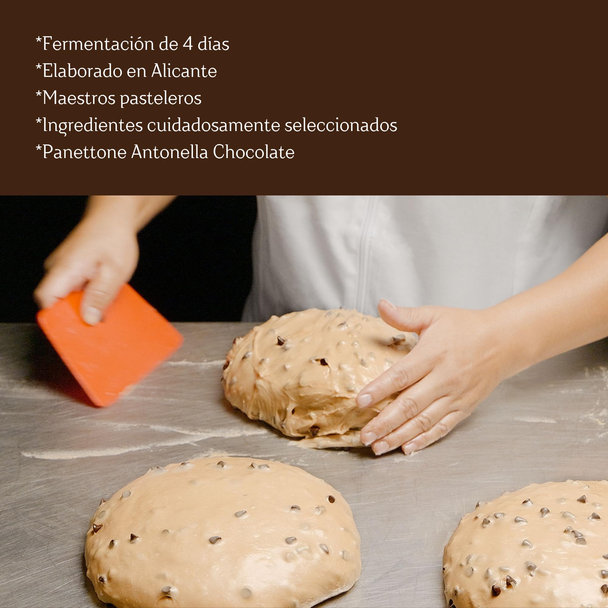 Panettone Antonella Chocolatíssimo de Chocolate XXL 1200 gr - Elaboración Artesanal con Receta Tradicional - Delicioso Panetone Dulce Navideño (1 PANETTONE)