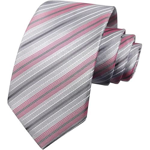 Mens 3.15'' Width Stripe Ties Woven Classic Necktie