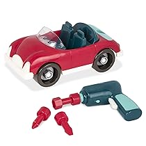 Battat – Roadster Take-Apart – Giocattolo da costruzione per bambini – Kit di veicoli giocattolo per lo sviluppo – Set di costruzioni per auto sportive – Cacciavite e strumenti – 3 anni +