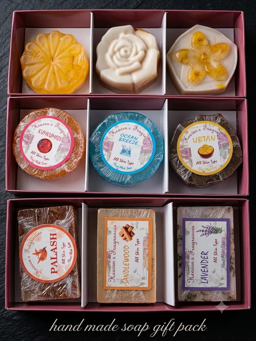 Artisanal Soap Crafters Premium Handmade Soaps Gift Set, Natural Ingredients, Sandalwood, Rose, Vanilla Scents, Luxury Bath Collection, 3 piece of soaps bar-image-46