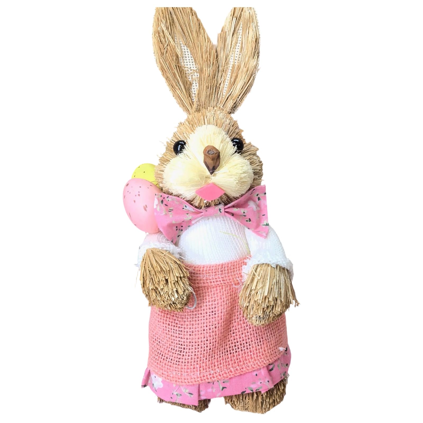 our fave Rural Braided Easter Hare Statue Ornament Creative Touch for Countrysides Charm Interior Detail 20x10cm Straw Hare Figurine