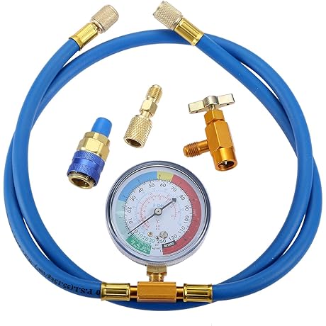 Upgrade Pick R134A Charging Hose: Super-portable 59-inch Refrigerant Recharge Hose Kit