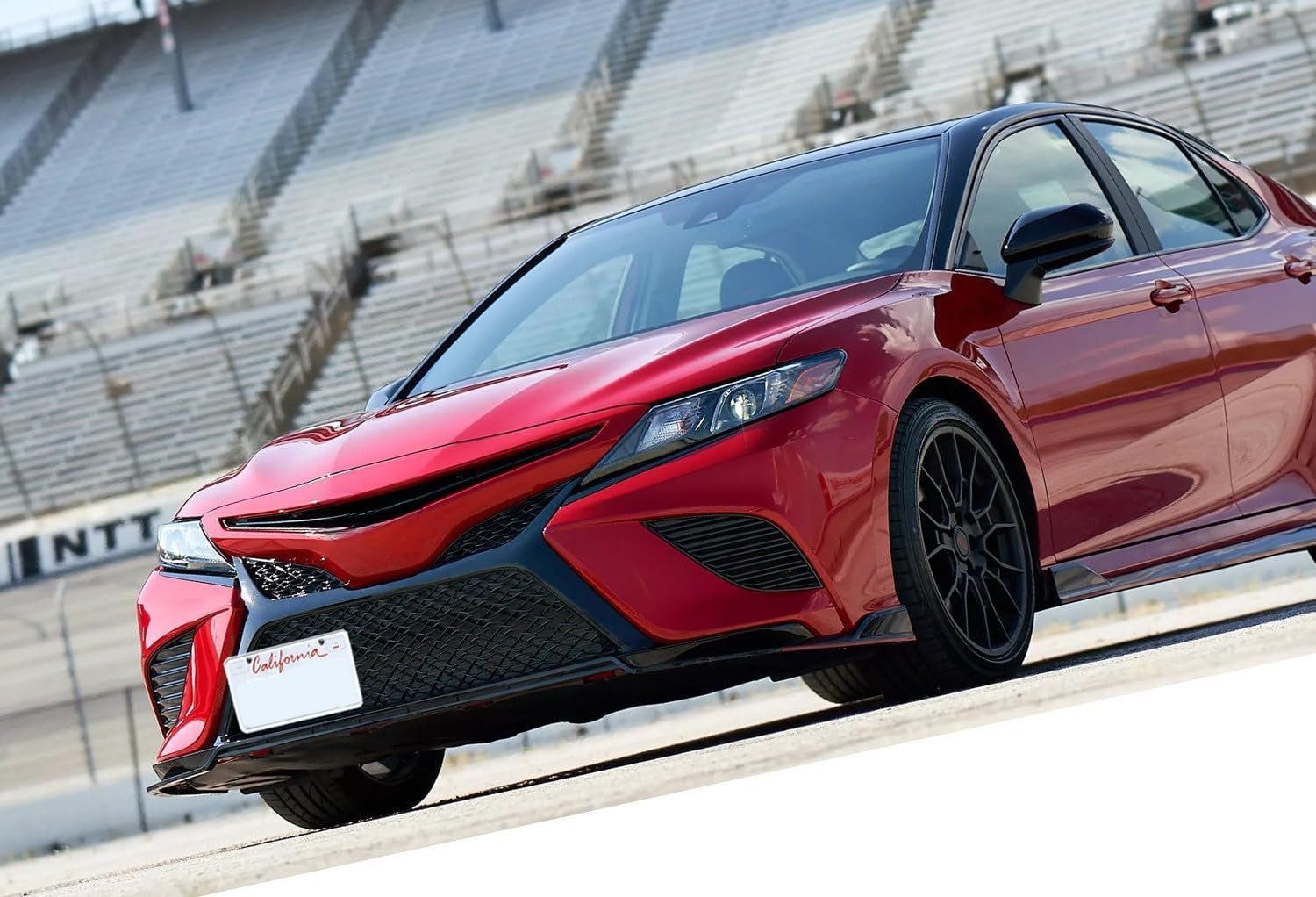iJDMTOY Full Metal Lower Grille Mesh Anchor-Lock License Plate Mounting Bracket Relocation Kit Compatible with 2018-up Toyota Camry SE XSE TRD Trims