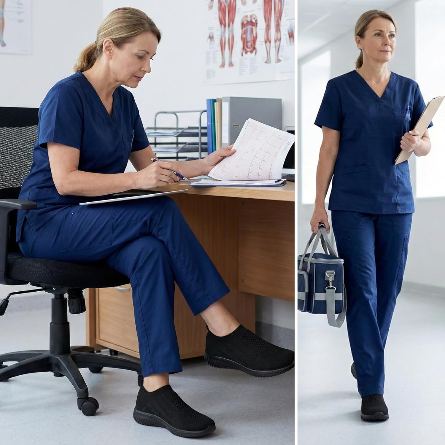 TIOSEBON Women's Athletic Walking Shoes Slip On Casual Mesh-Comfortable Tennis Workout Sneakers - Image 6