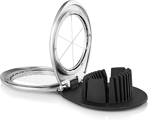 Miniatura 9 de New Star Foodservice 36459 Cortadora de huevos de aluminio de grado comercial cortadora de hongos con alambre de acero inoxidable lavado a mano