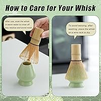 Vista 8 de Clay&Fire Juego de batidor de matcha, juego de matcha de cerámica, cuenco de matcha con boquilla y batidor, kit de té Matcha de 9 piezas