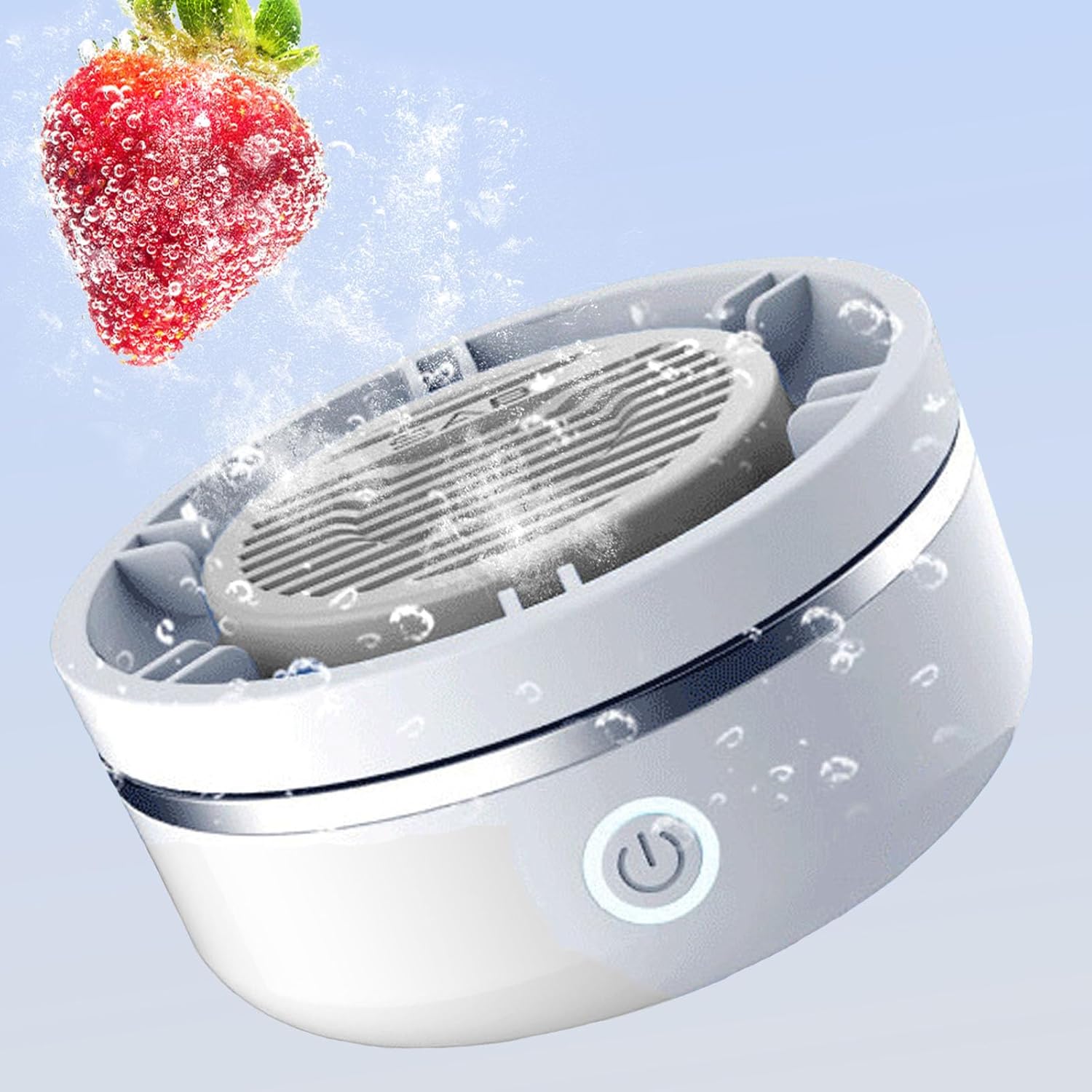 Smart Fruit and Vegetable Washing Machine with 6-Layer Titanium Alloy Electrolysis, Hydroxyl & Hypochlorous Oxidation Fruit Purifier, Deep Vortex Wash for Fruits, Veggies, Beans & Seafood