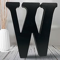 Vista 22 de AOCEAN Letras de madera negra de 8 pulgadas, letras de madera sin terminar para decoración de Halloween, letras decorativas de pie, decoración