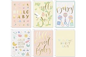 Sweetzer & Orange Newborn Greeting Card Pack - Unisex Note Cards for...