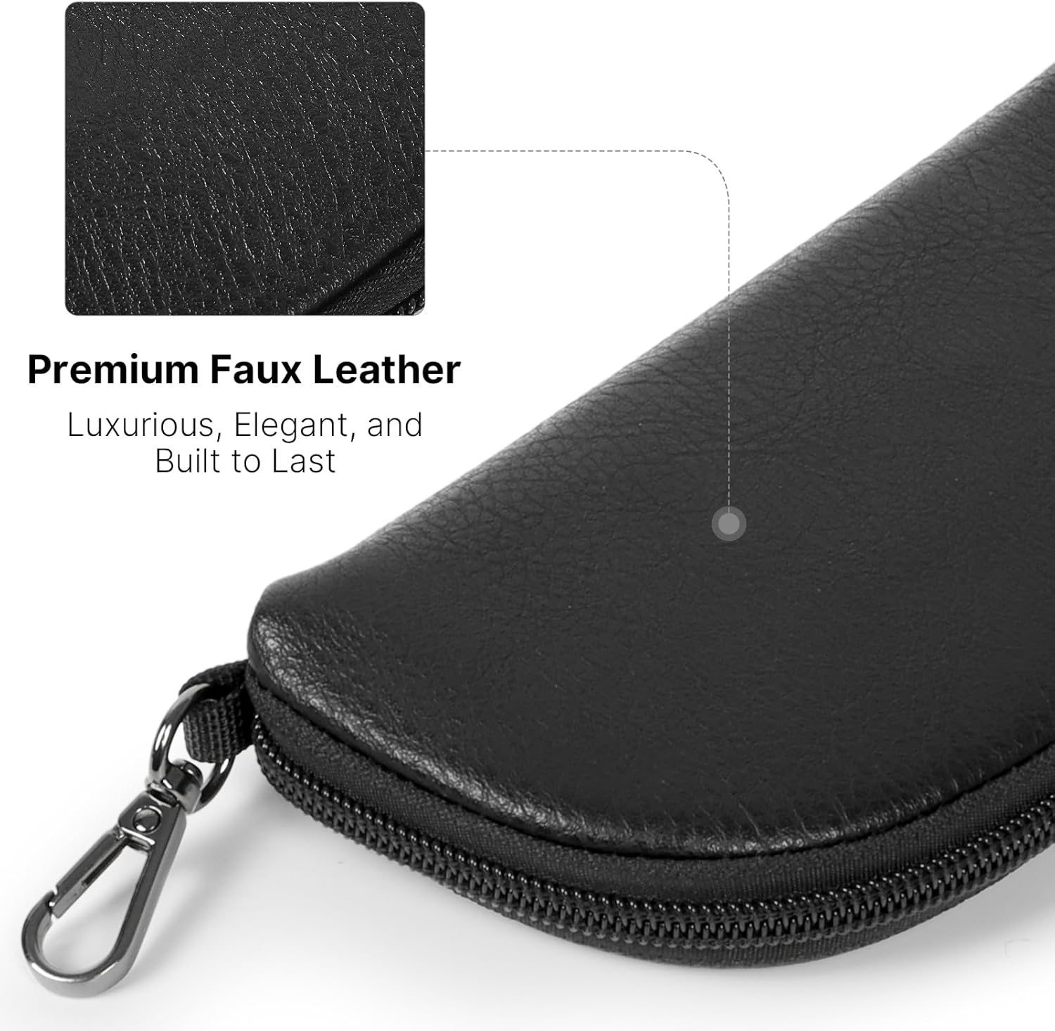 Double Glasses Case, Faux Leather 2 Eyeglasses Case for Storage, Portable Anti-Scratch Sunglasses Pouch for Women Men - Image 7
