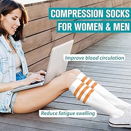 Copper Compression Socks for Women & Men (6 pairs) - Best Support for Nurses, Running, Hiking, Recovery