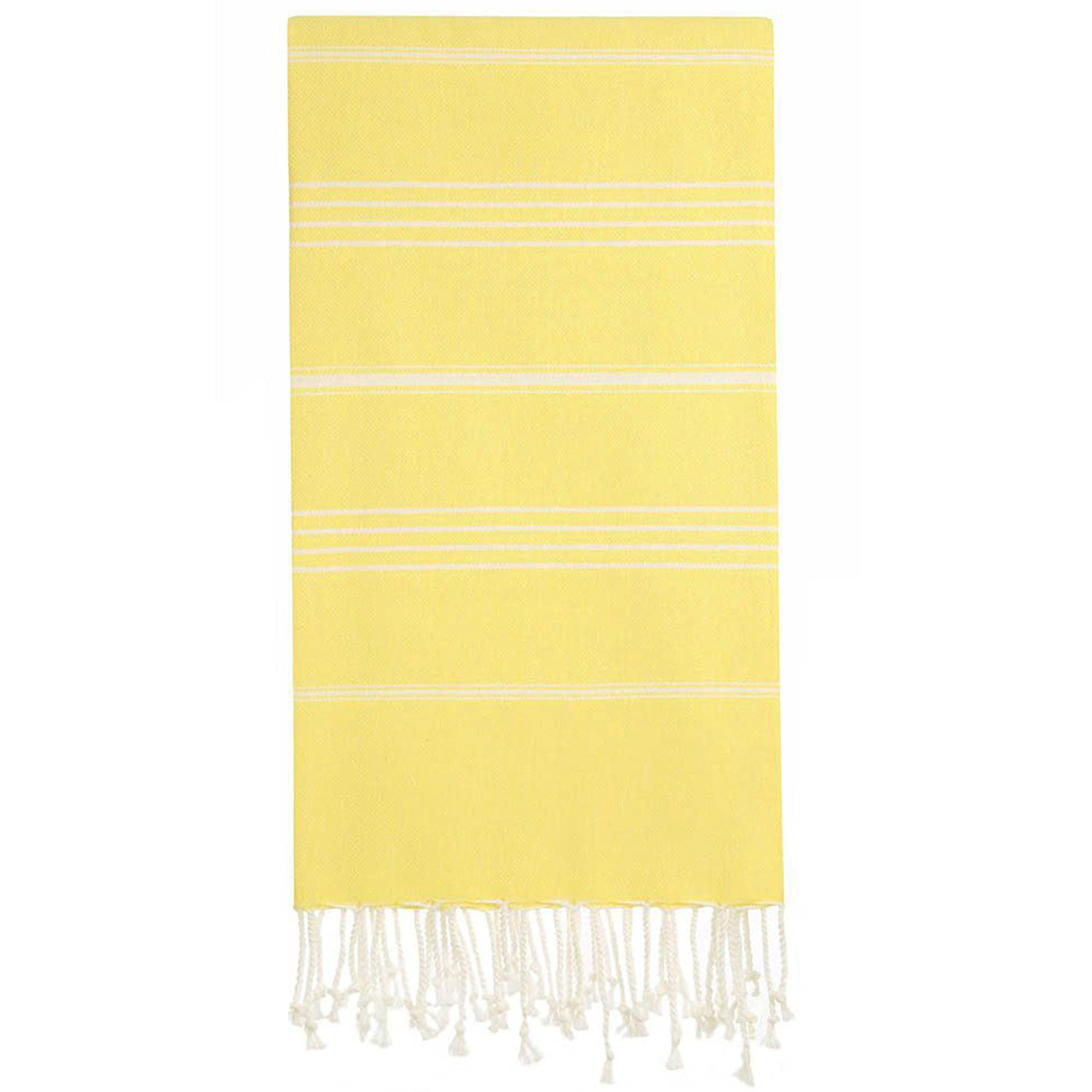 East'N Blue Türkisches Strandtuch (38x71) – 100% Baumwolle, super saugfähig, sandfrei, übergroße türkische Strandtücher – authentische türkische Handtücher für Badezimmer (Gelb)