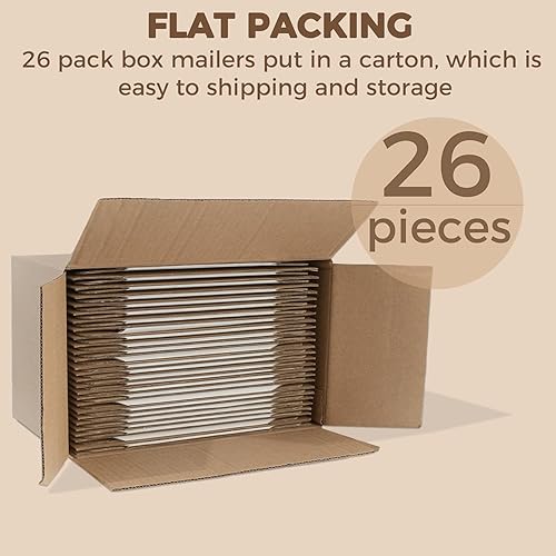 Miniatura 6 de Golden State Art, Caja de envío pequeña de 6 x 4 x 2 pulgadas, caja de cartón corrugado blanco para correo, embalaje para pequeñas empresas, paquete