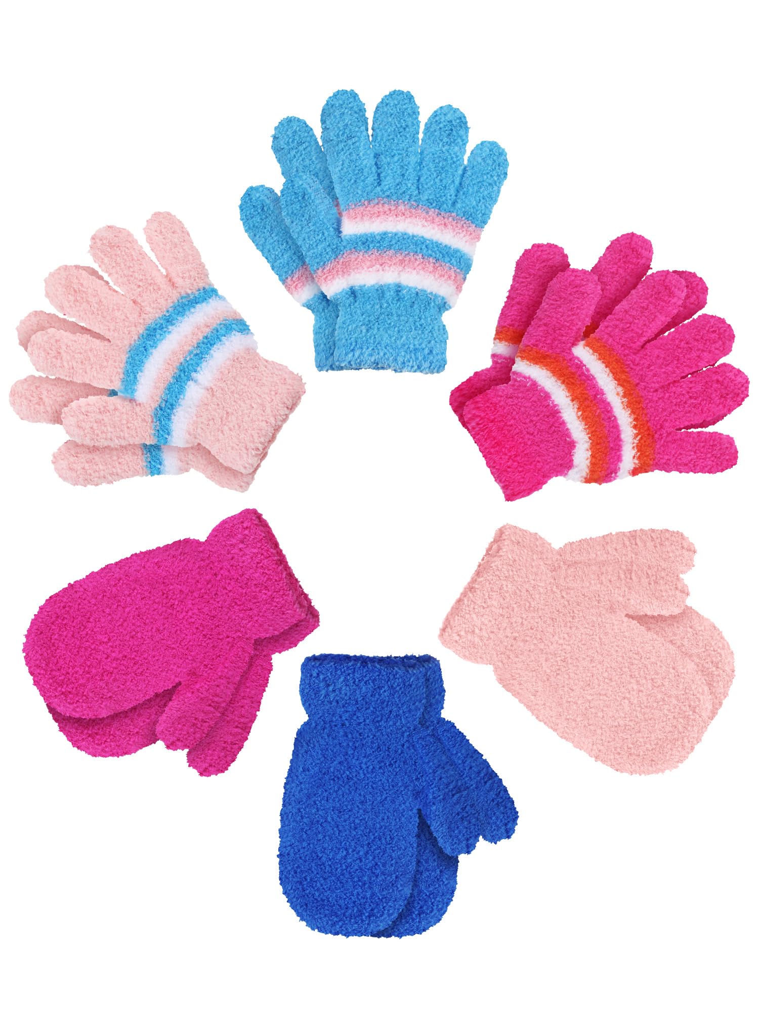 SATINIOR 6 Pairs Toddler Kids Mittens