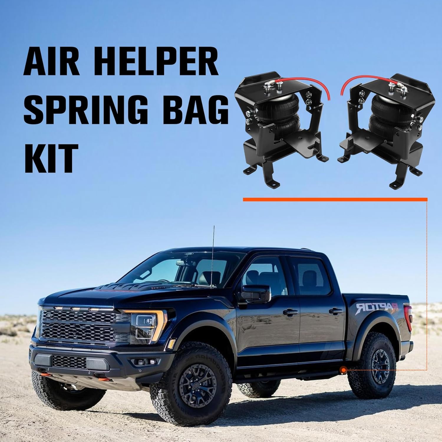 DOCAS Rear Air Bag Suspension Kit for 2009-2014 Ford F150 2WD 4WD F-150 Rear Helper Bag Spring Towing 5000 lbs (Replaces Firestone Ride Rite 2525)