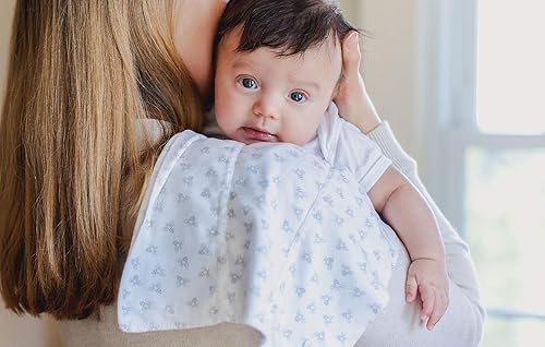Miniatura 2 de Burts Bees Baby - Trapos para eructos Blossom Pink Prints, Heather Grey Prints, Cloud White Solid, Heather Grey Solid, Hello Moon!, Seaglass Green
