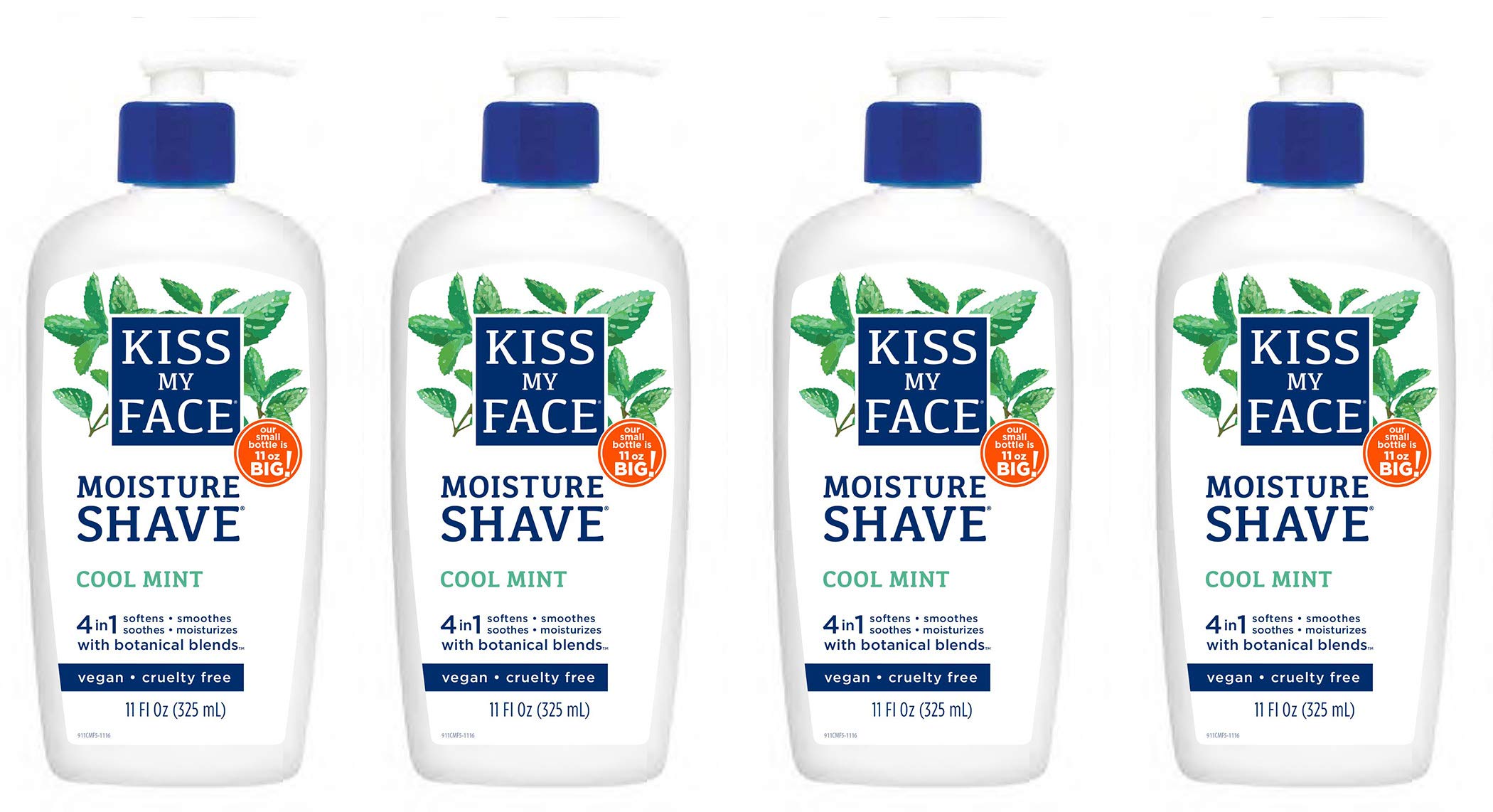 4-in-1 Moisture Shave, Cool Mint 11 oz (Pack of 4)