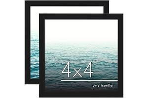 Ultra-Thin Black 4x4 Picture Frame Set