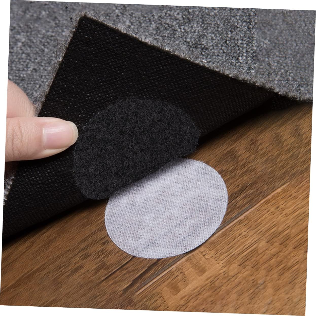 STOBOK 60 Sets Super Mounting Tape with Hook Loop Dots Round Adhesive Straps Double-Sided Tape for Paper Plastic Glass
