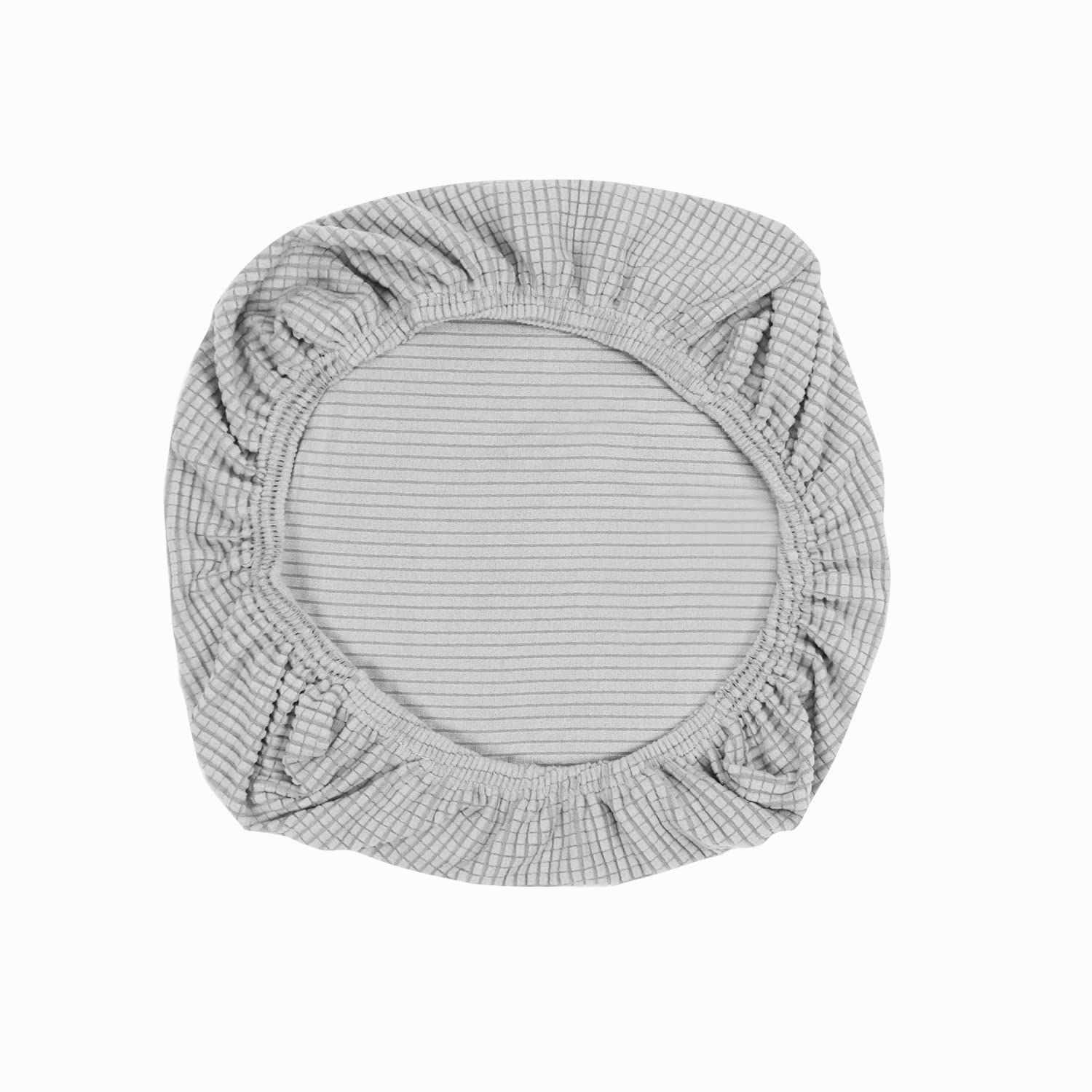 Yikko Fundas de asiento elásticas de spandex para sillas de oficina, comedor, bar, decoración de boda, (plateado)