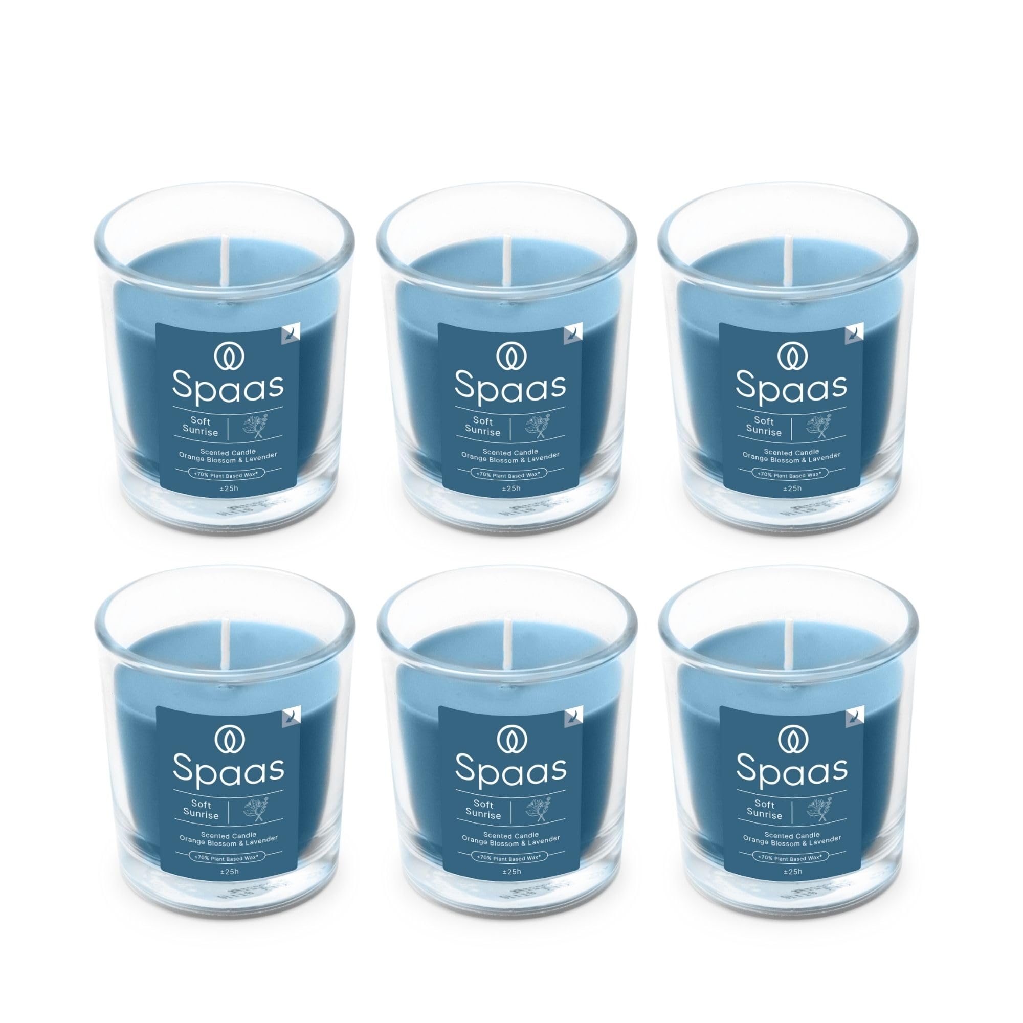 Spaas Soft Sunrise 6X Scented Candle 25H, Blue