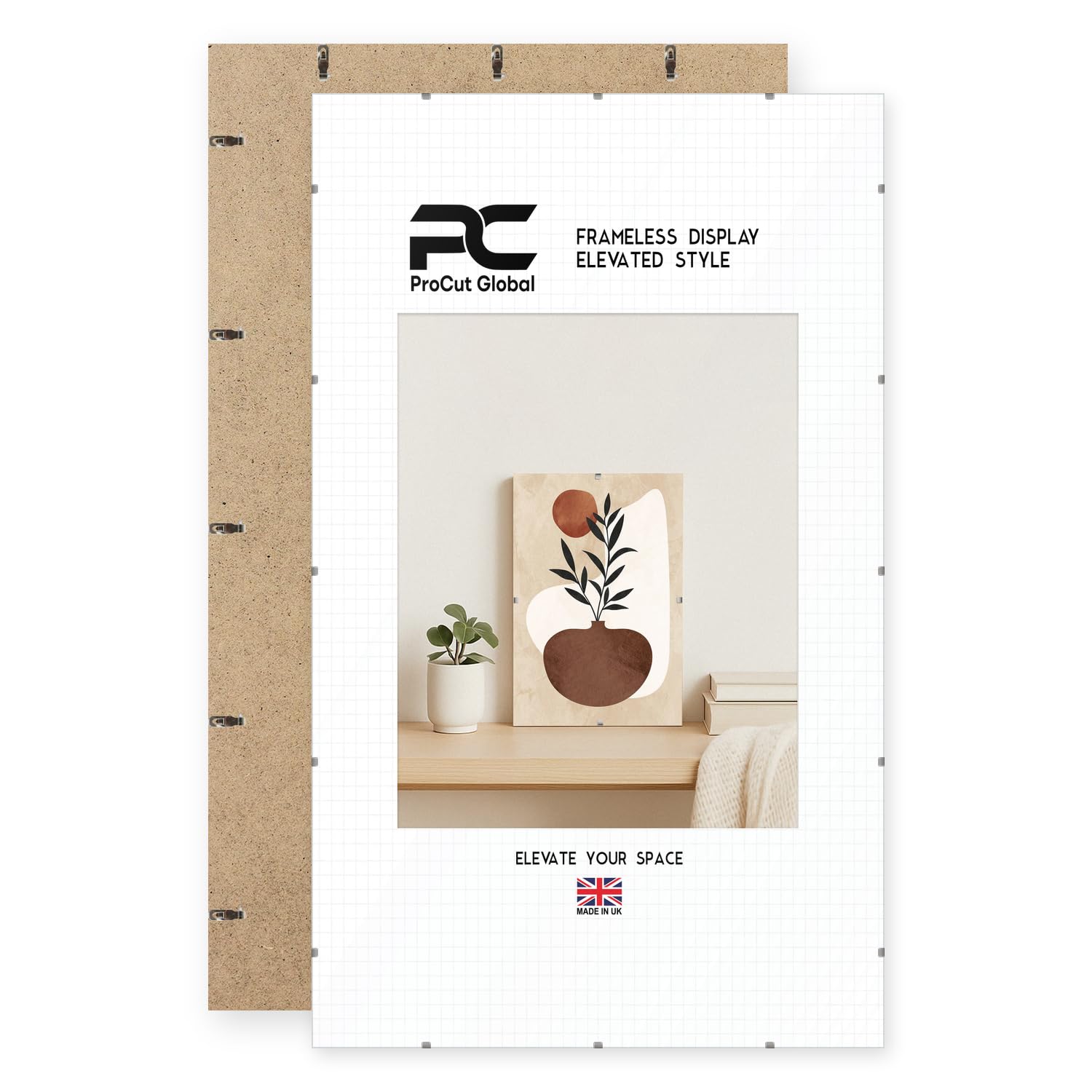 Procut Global 100x60cm Frameless Clip Picture Frames For Photos — image 1