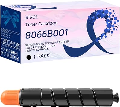 8066B001 8067B001 8068B001 8069B001 Toner Cartridge Compatible for Canon imagePRESS C60 C650 C700 C710 C710CA Printers, with Chip, High Yield 66000 Pages, Vivid Colors 1 Pack Black