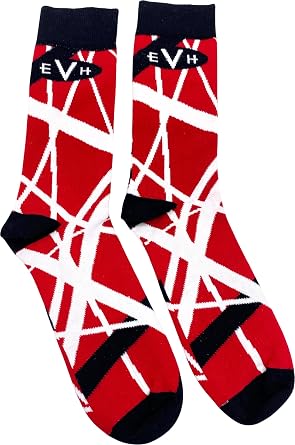 EVH Frankenstein Stripes Socks - Red, Black & White