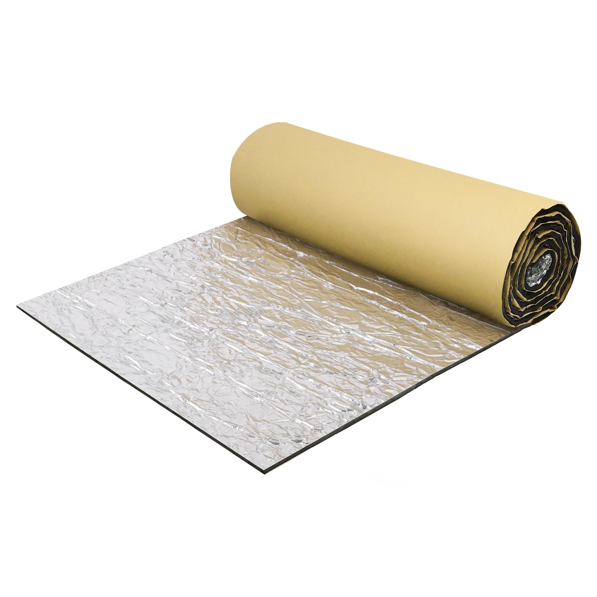 A ABSOPRO Aislante Termico Insonorizante 1Pc Para Coche Y Barco Aluminio | Dimensiones 200X50Cm, Grosor 11Mm, Cobertura 10.76 Sqft, Uso Capó, Guardabarros, Techo, Puerta, Suelo, Para Barco