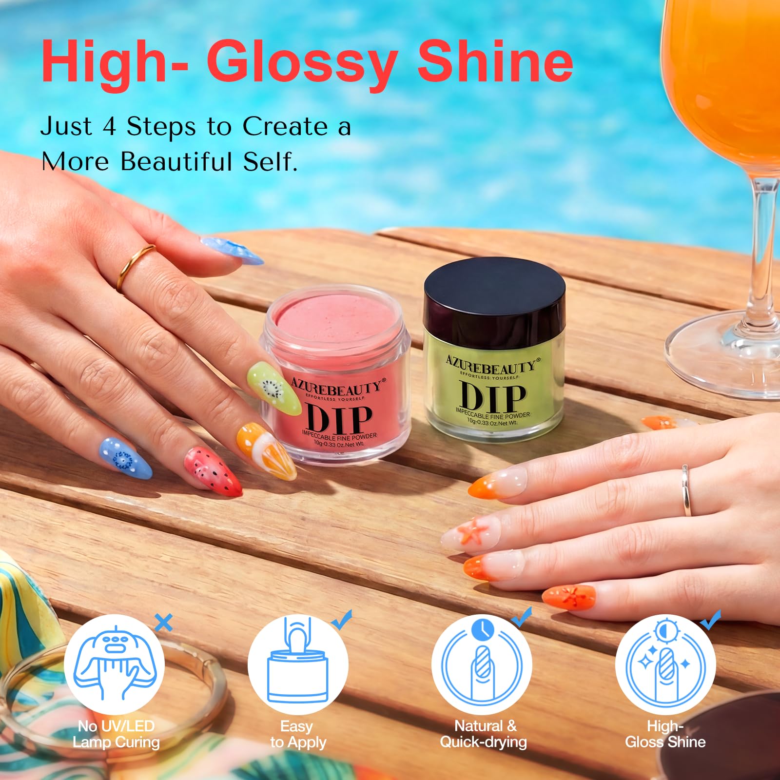 Amazon.com: AZUREBEAUTY 42Pcs Dip Powder Nail Kit Starter, 32