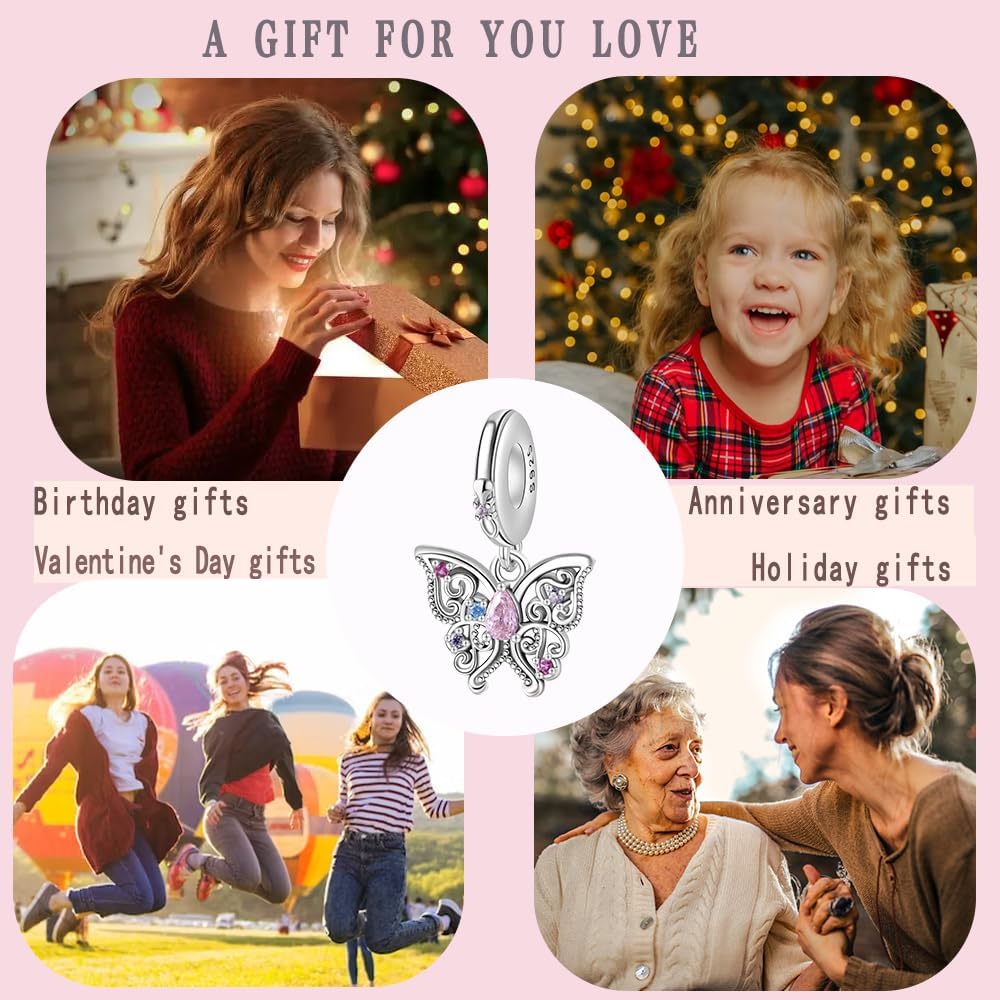 LNQOBU 925 Sterling Silver Charms for Bracelets Necklaces,5A Cubic Zirconias Evil Eye Dangle Beads Charms Jewelry Gift for Women (With one Spacer Beads Charms) - Image 5