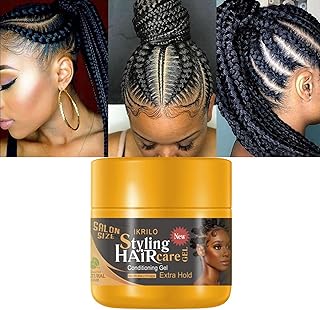 Joyeee Locken Styling Gel, Braid Twist Gel Edge Kontrolle Gel für lockiges und krauses Haar, Starker Halt & Ohne Rückständ...
