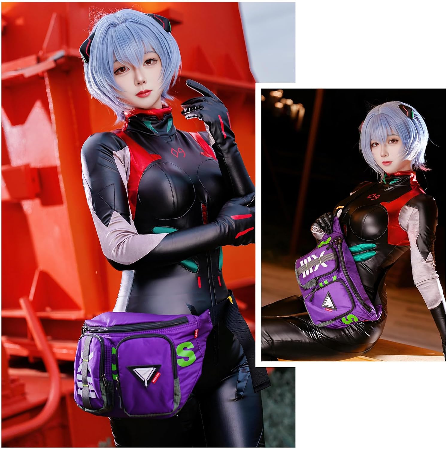 Neon Genesis Evangelion Crossbody Shoulder Bags -Waist Bag With a Built-in Rain Cover