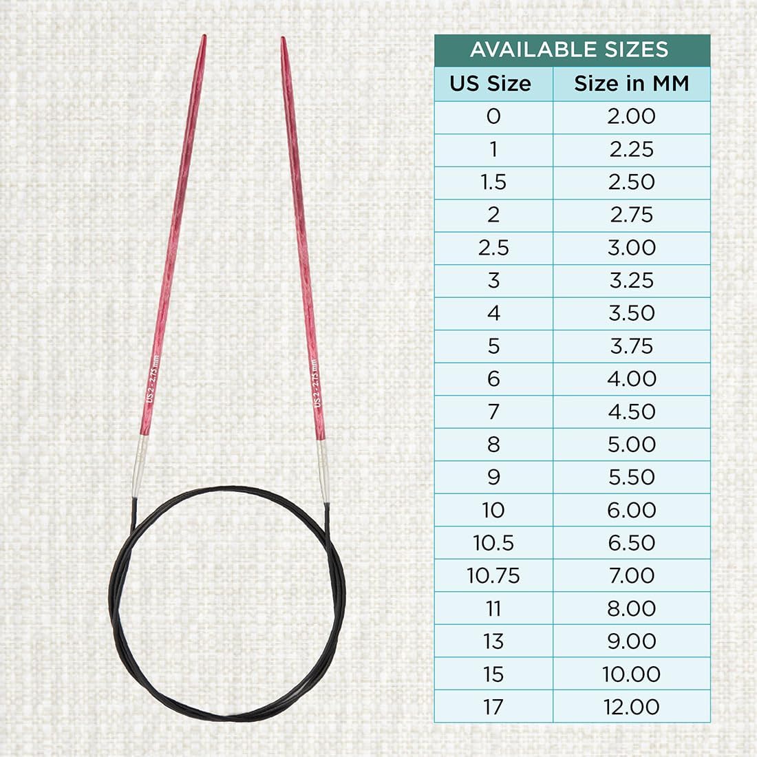 KnitPro Dreamz Fixed Circular Needles 16" (40cm) | US Size 2 (2.75mm) - Image 4