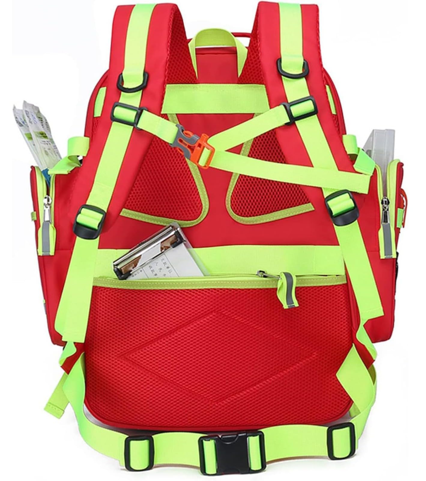 Bolsa De Emergencia para Traumatismos, Bolsa Médica, Mochila De Emergencia, Compartimentos Múltiples para Exteriores para Escalada Senderismo Acampar Botiquin De Primeros Auxilios