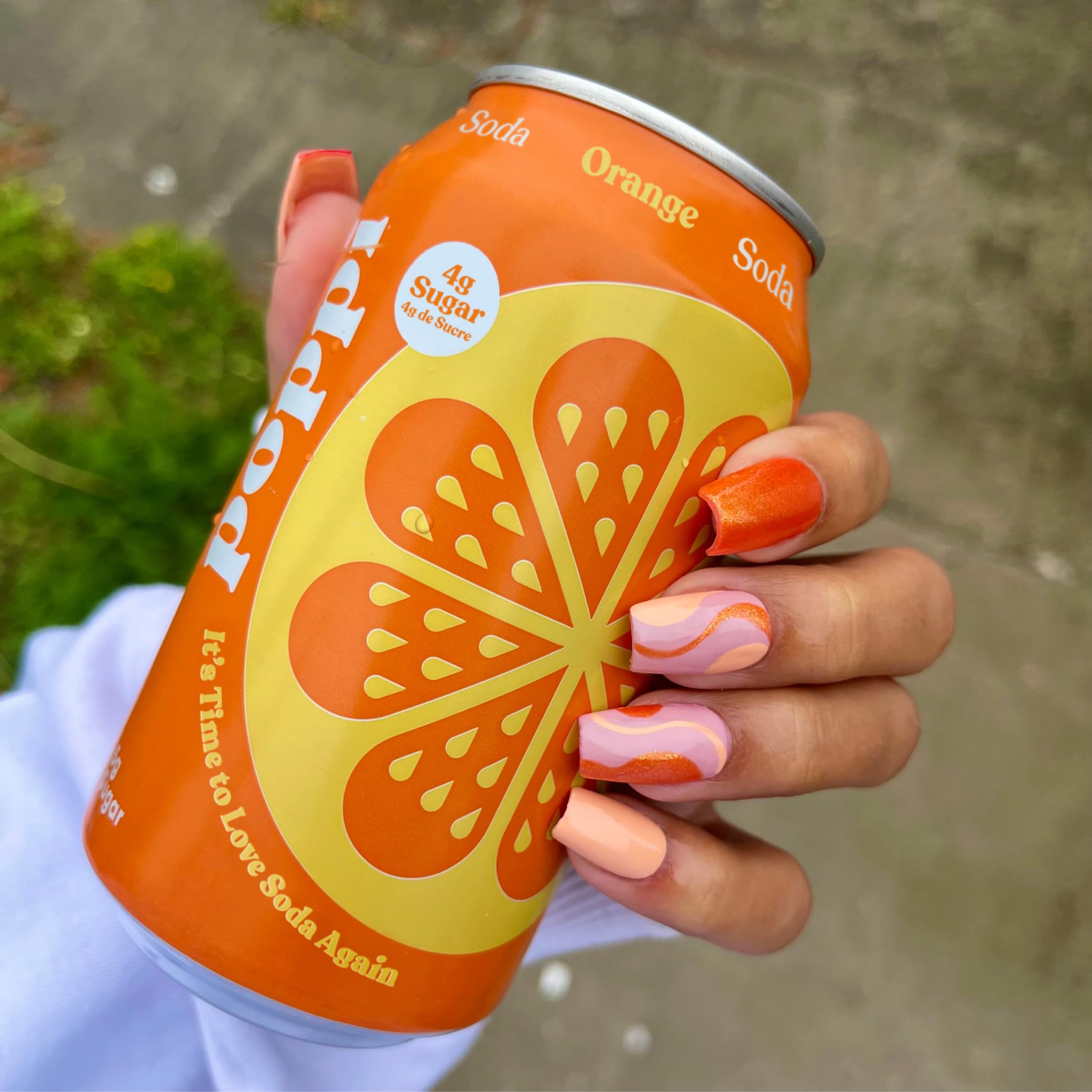 Poppi Prebiotic Orange Flavor Sparkling Beverage, Apple Cider