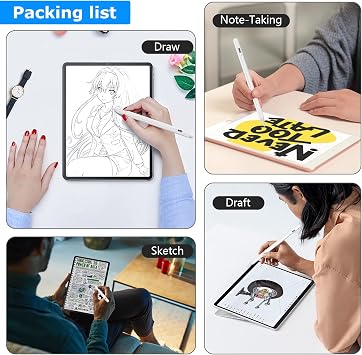 HOTLIFE Touchpad Keyboard Case for iPad 10.2 9th/8th/7th Gen, with Stylus Pen for iPad Pencil Compatible with 2018-2022