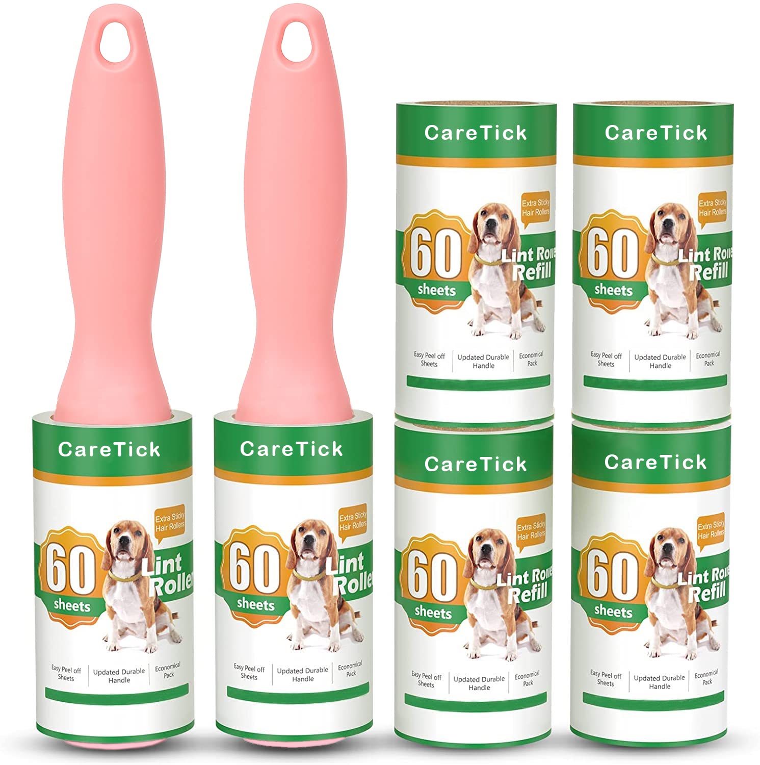 Lint Roller Refills 16 Pcs Tearable tape, Dust roller Refills 960 Sticky Page Fluff Roller Supplement Paper Core Suitable for Pet Hair Clothes/Fluff Rollers Replacement Core only (16 Pack)