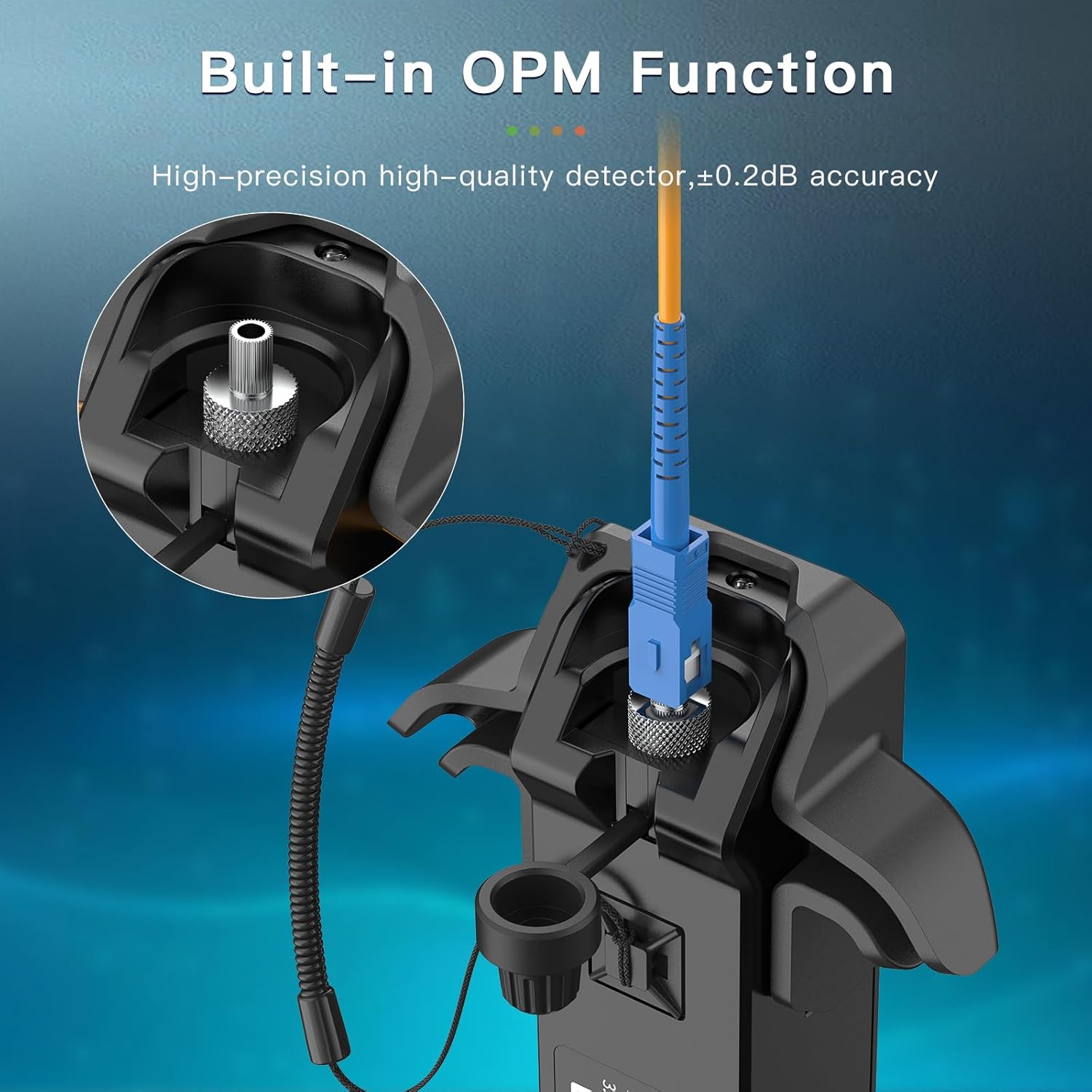 KomShine OFI Optical Fiber Identifier KFI-35P with OPM -50~+26dBm, 800-1700nm Direction Indicator with LED, Fiber Traffic Identifier Detector 4 Trunks for r SM MM 0.25/0.9/2.0/3.0mm Cable