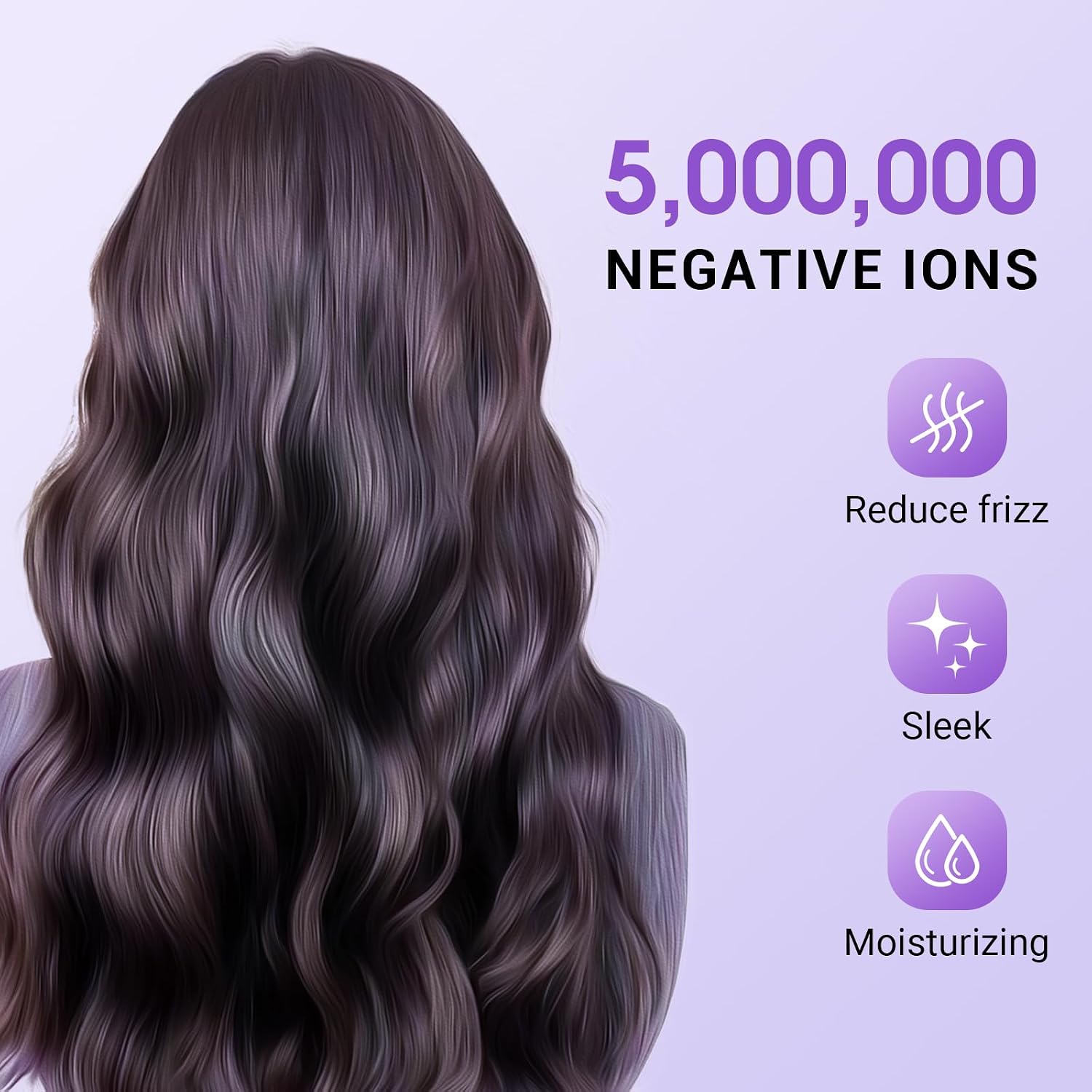 Rotating Curling Iron Automatic Hair Curler 1.25 inch Barrel for All Hair Types Dual Voltage Long Lasting