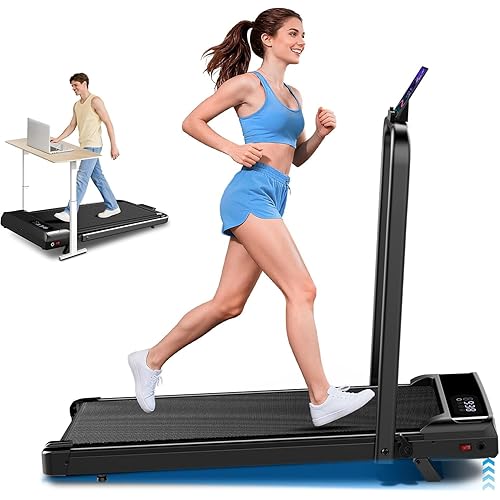 Walking Pad with Incline, 2.5HP Walking Pad Treadmill, 3 in 1 Portable Under Desk Treadmills for Home Small Space, Foldable Folding Home Treadmill with Remote Control, 350LBS Capacity