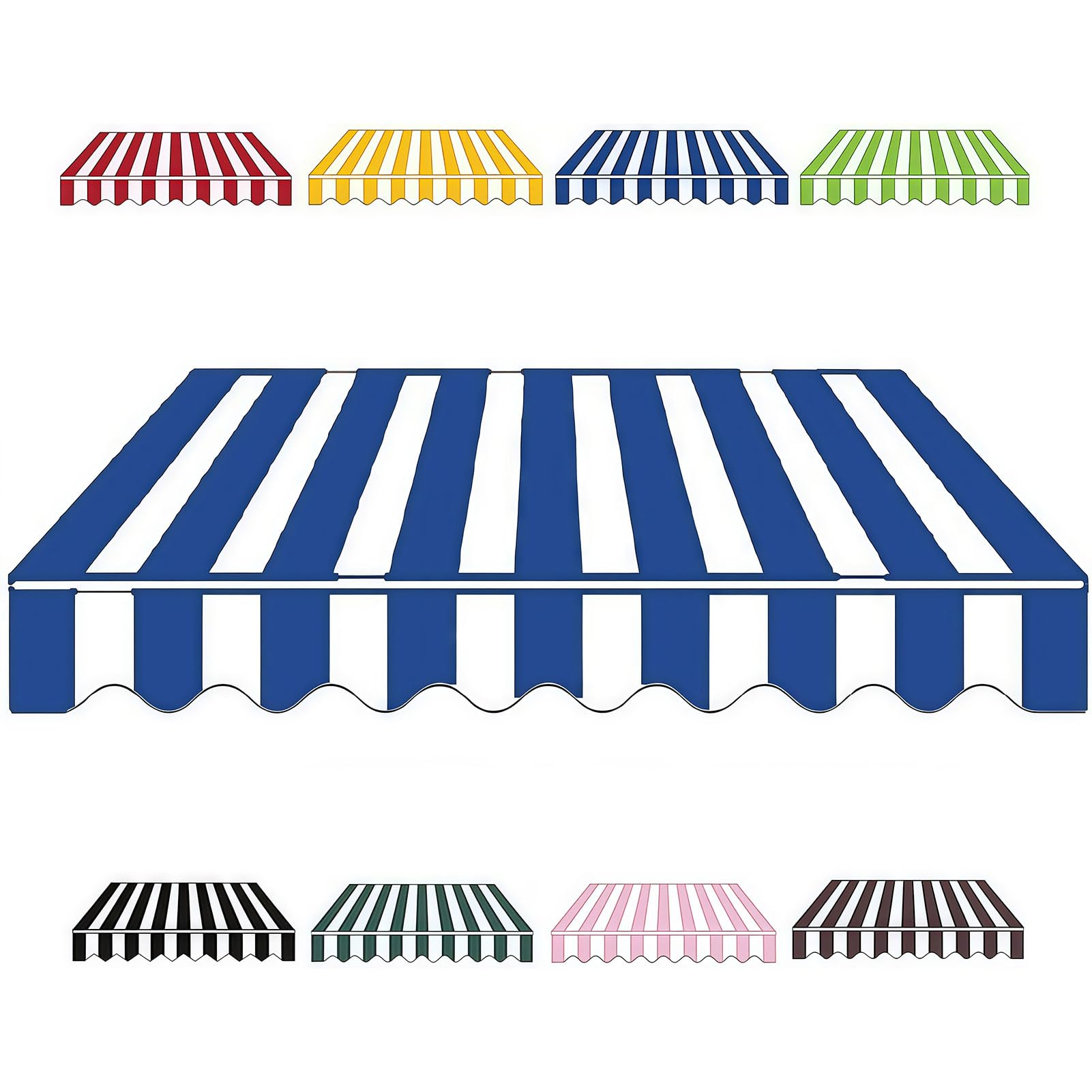 ZLSXAOASP Retractable Patio Awning, Outdoor Sun Shade Shelter with Crank Handle, Heavy Duty Aluminum Frame for Deck, Backyard, Garden, Balcony