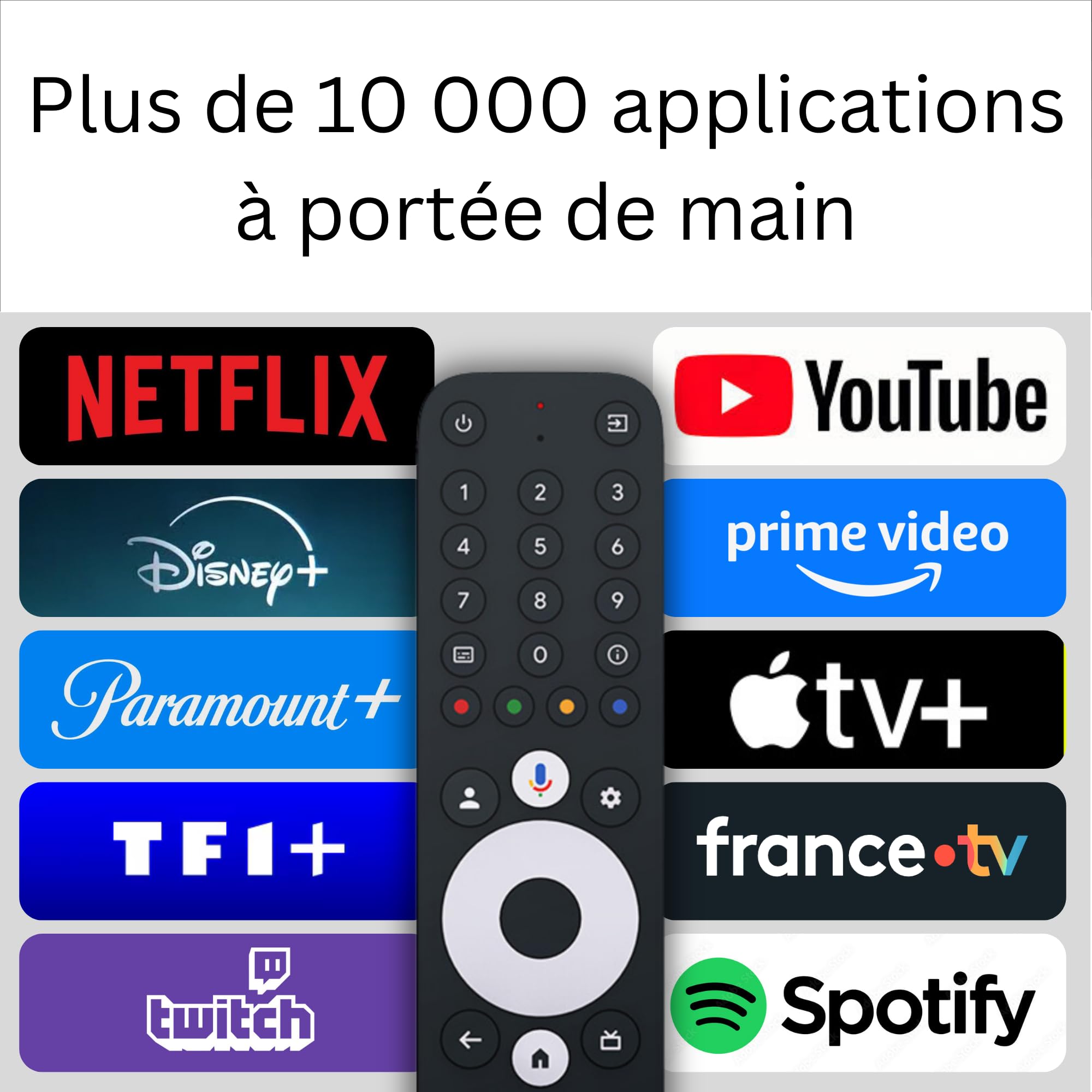 GX1 Box TV 4K - Google TV 14 [4GB RAM, 32GB ROM] Lecteur Multimédia Smart TV, Prend en Charge Netflix & Prime en 4K, AI-Upscaling, HDR10+, WiFi 6, LAN