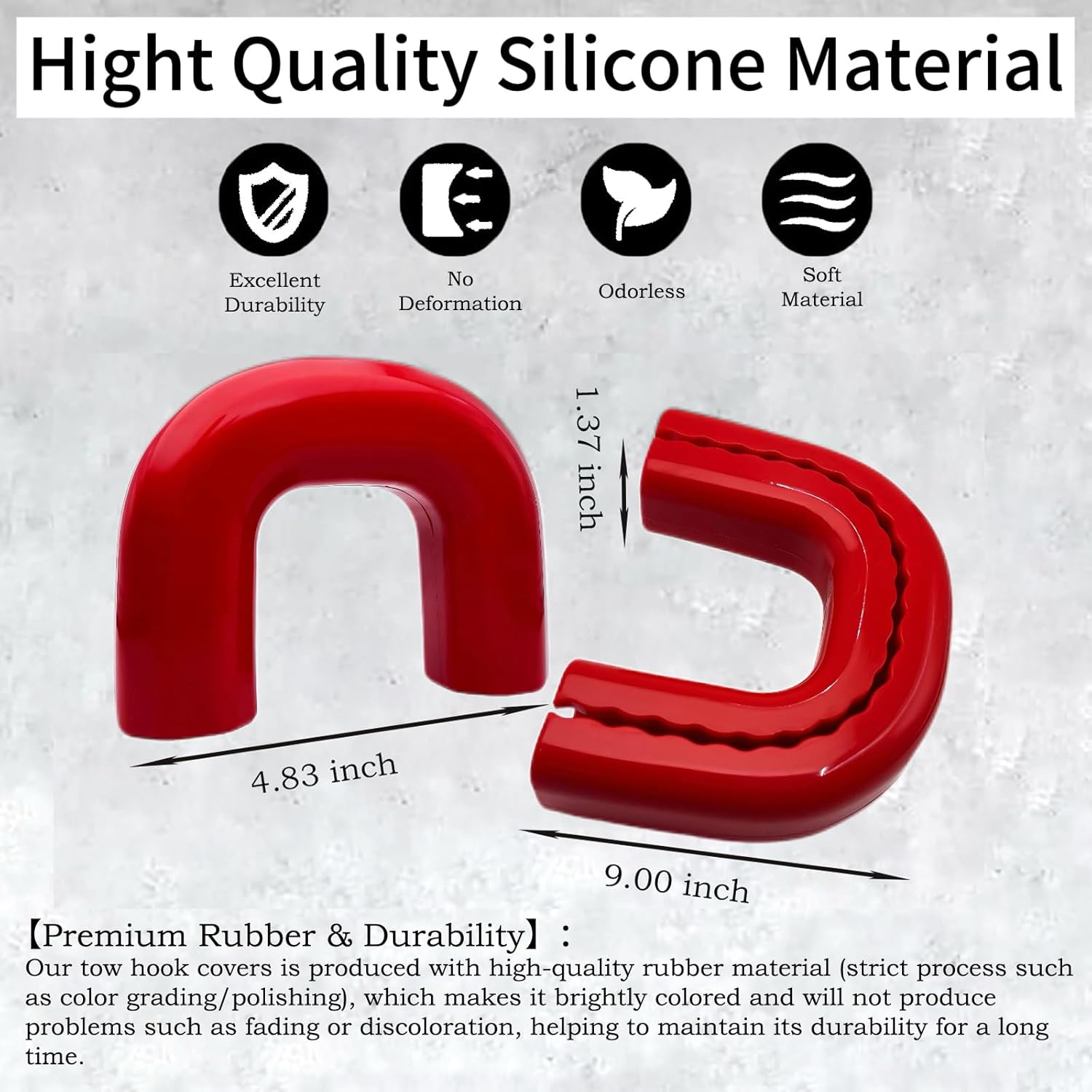 Custom Tow Hook Covers Fits for 2020-2026 Chevy Silverado 2500/3500 HD,Tow Hitch Cover Car Tow Hooks Compatible with Chevrolet Silverado 2500/3500 HD Accessories 2020-2026 (Red)