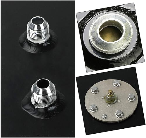 Miniatura 9 de SUPERFASTRACING Tanque de gasolina de pila de combustible de alimentación superior de aluminio de 19 galones+tapa+emisor de nivel 72L plata