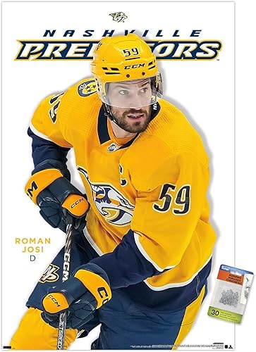 Miniatura 7 de Trends International NHL Nashville Predators - Póster de pared de Roman Josi Feature Series 23, 14.72 x 22.37 pulgadas, paquete de póster premium y