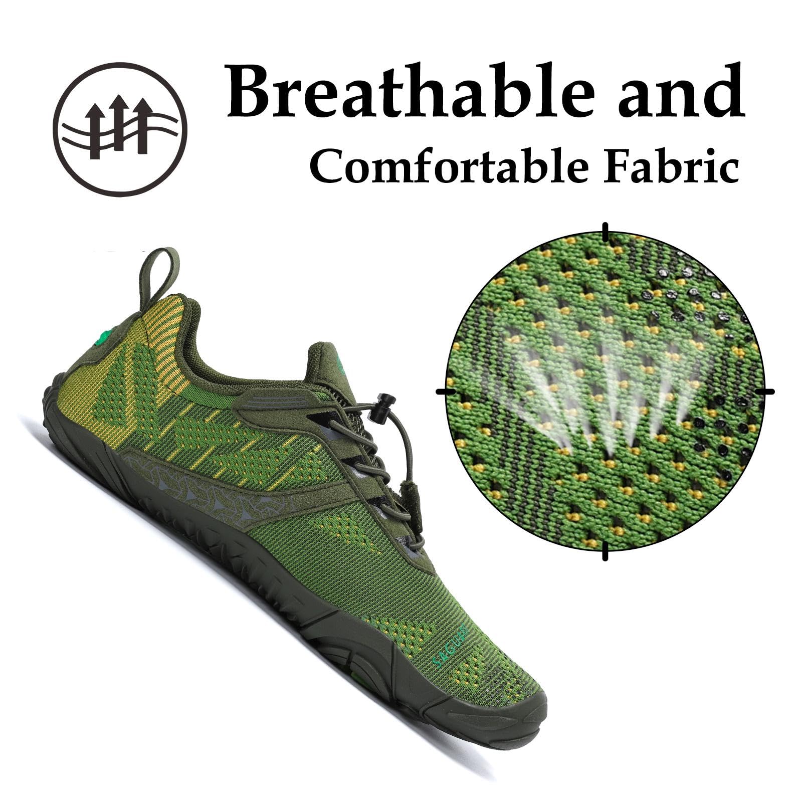 SAGUARO Scarpe Barefoot Minimaliste Uomo Donna - Scarpe Scogli Leggere Traspiranti Antiscivolo - con Padelle Larghe e Zero Gocce